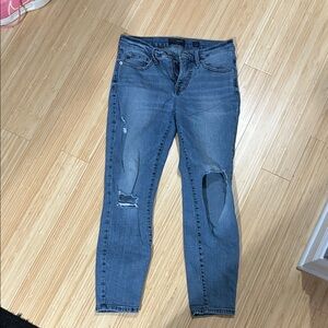 Lucky Brand Women's Blue Ripped Skinny Jeans